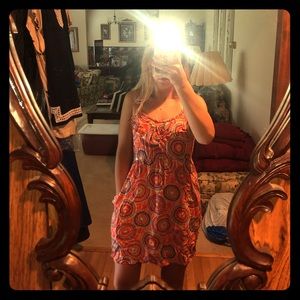 Patterned Spaghetti Strap Sundress